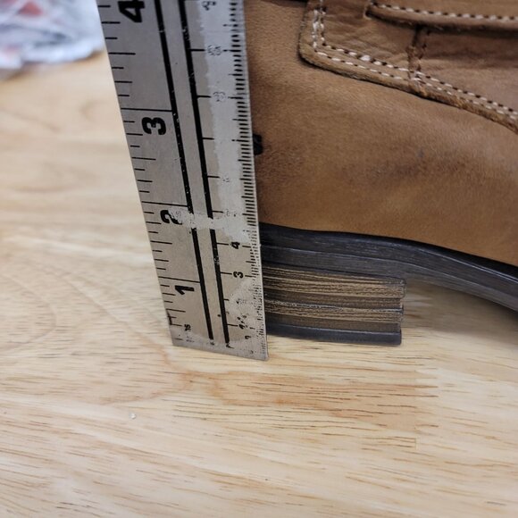 Taos Combo Leather Boot Faux Fur Lining Snap Buckle Side Zip Brown Women's 10 - Picture 9 of 11